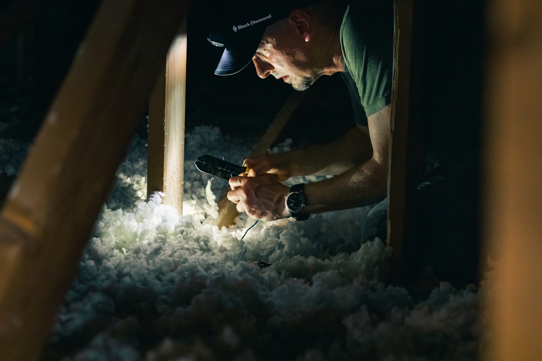 Attic insulation installation