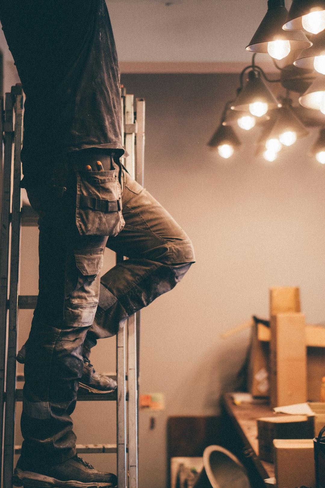 Home energy installer working